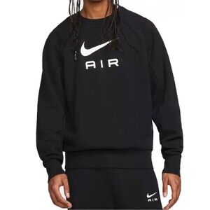 Nike Air French Terry Crew Neck Sweatshirt Men’s Large Black DQ4205-010 NEW